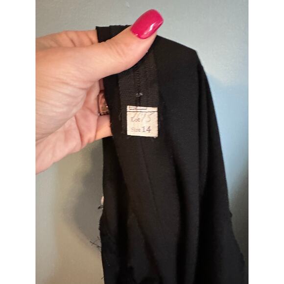 1960s Modette Vintage Mod Black Long Sleeve Sheath Dress - Rare - Picture 9 of 9